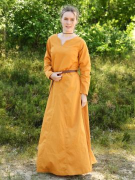 Robe médiévale légère Milla, jaune