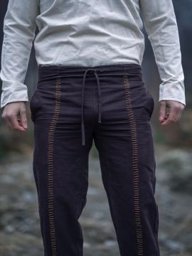 Pantalon médiéval Hermann en marron foncé