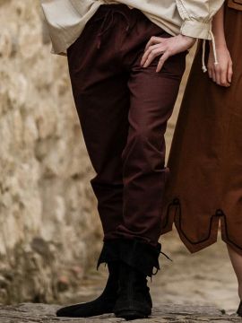 Pantalon médiéval brun foncé