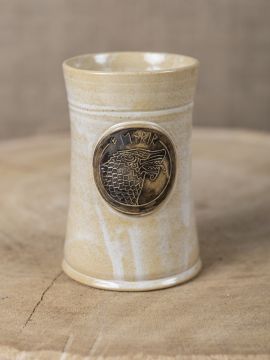Mug en céramique avec motif Fenrir, crème