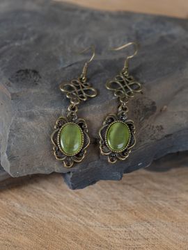 Boucles d'oreilles Eleyne vert