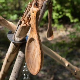 Cuillère profonde en bois d'olivier 25 cm