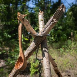 Grande louche en bois d'olivier