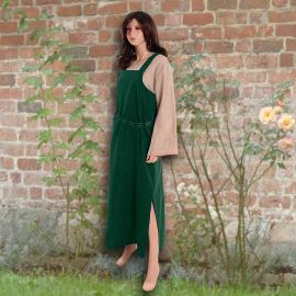 Ensemble robe médiévale verte et blouse Othilie