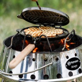 Gaufrier réversible avec support