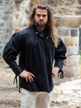 Chemise médiévale noire