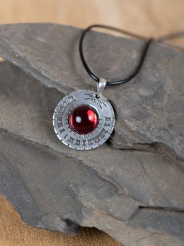 Cadran solaire pendentif, rouge