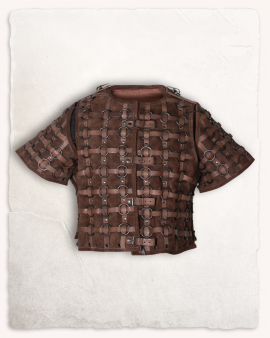 Armure en cuir tressé marron