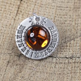 Cadran solaire pendentif, orange