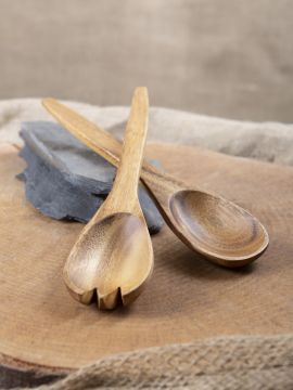 Couverts à salade en bois d'acacia