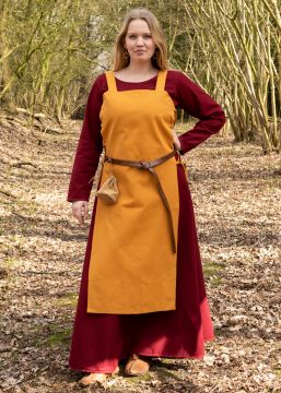 Robe tablier Tinna, en jaune moutarde L/XL
