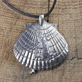 Cadran solaire coquille Saint-Jacques en argent