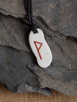 Pendentif Rune Wunjo, en os