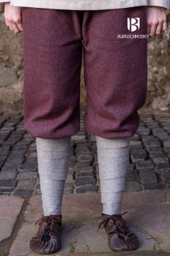 Pantalon féminin Tilda chiné bordeaux et gris