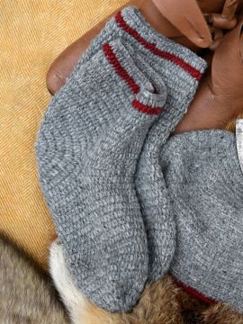 Chaussettes en laine grises