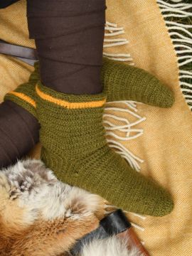 Chaussettes en laine vertes