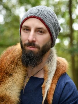 Bonnet en laine gris