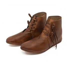 Chaussure médiévale semelle simple cloutée, marron 40