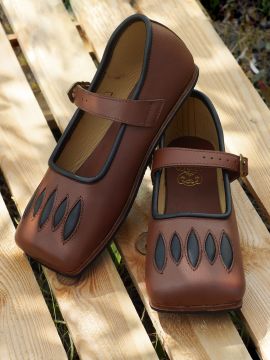 Chaussures à gueule de vache Caspar marron-noir