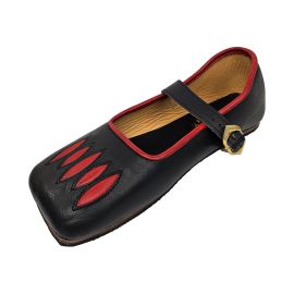 Chaussures à gueule de vache Caspar noir-rouge