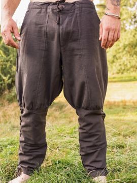 Pantalon en coton en marron XL