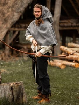 Capuchon en laine feutrée en gris