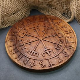 Décoration murale Vegvisir en bois de Suar