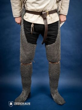 Jambières cotte de maille anneau plat riveté 9mm
