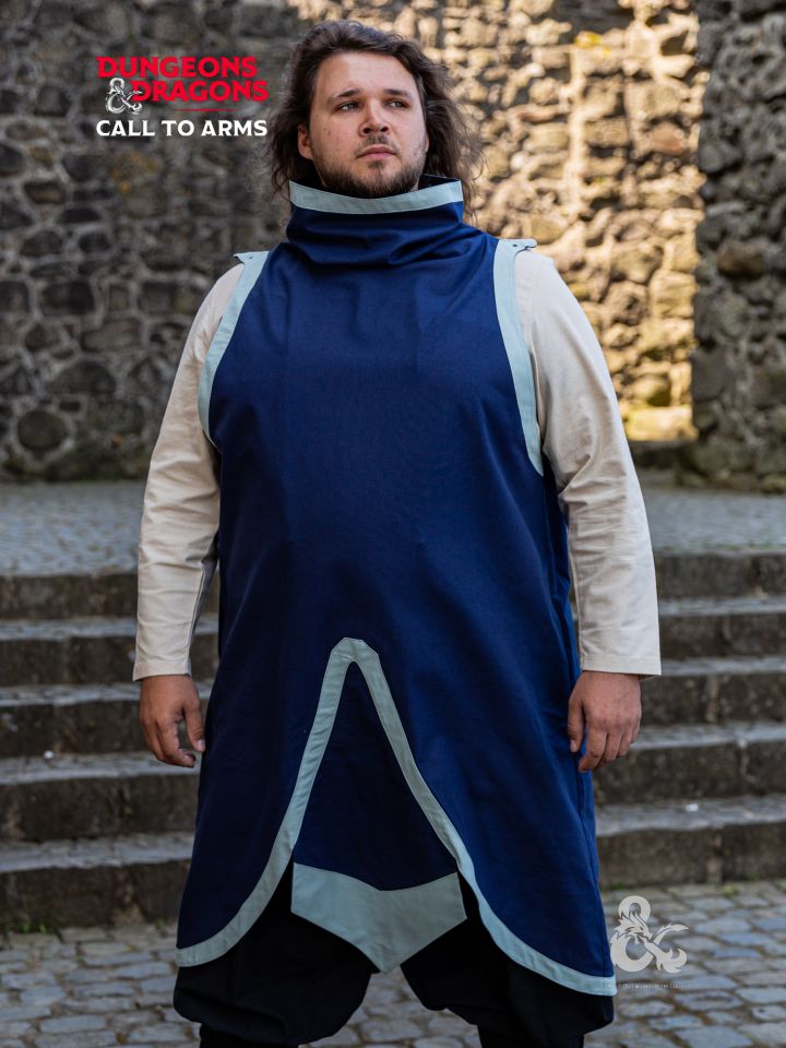 Tabard de clerc de la série Donjons & Dragons en bleu foncé et bleu clair