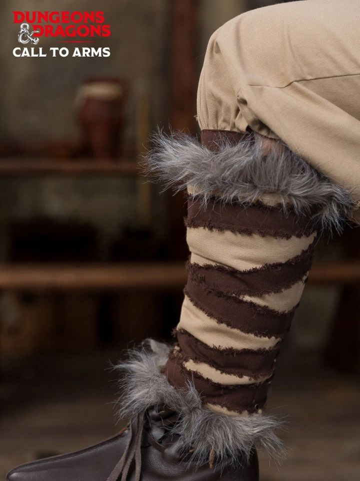 Guêtres barbares D&D, chanvre-brun