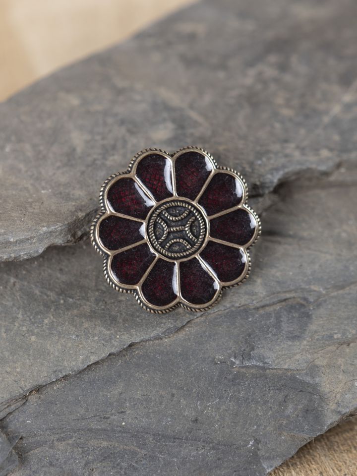 Broche fleur couleur bronze