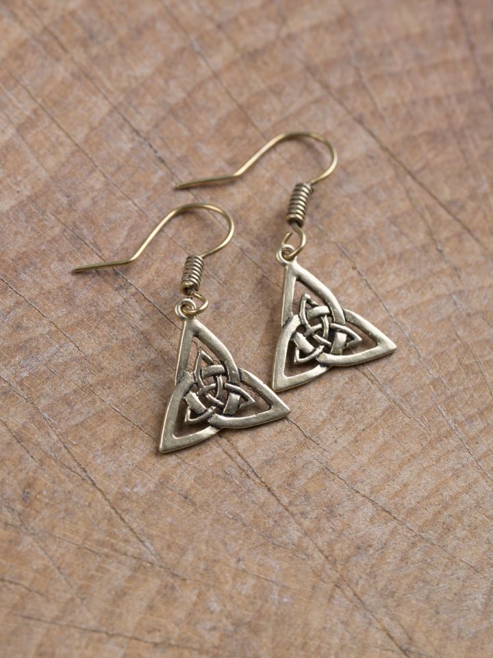 Boucles d'oreilles noeud celtique en bronze