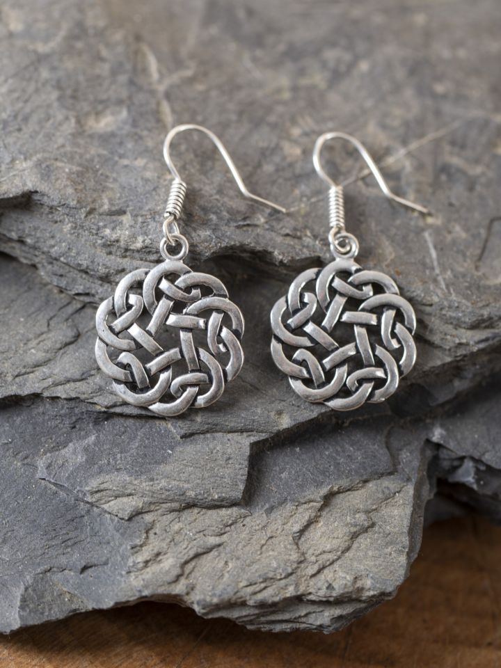 Boucles d'oreilles noeud celtique argentés