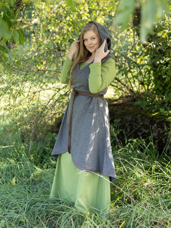 Robe portefeuille Dala en feutre gris