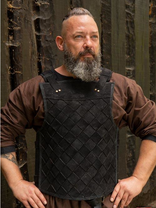 Armure Viking en cuir noir