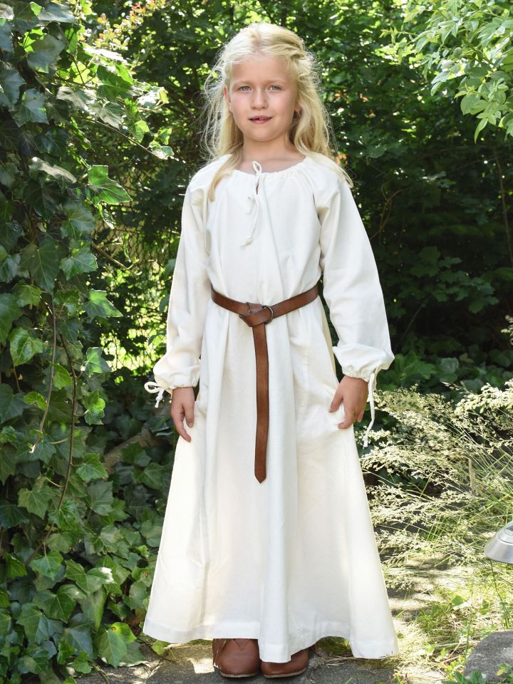 Robe médiévale Mara pour enfant écrue 146