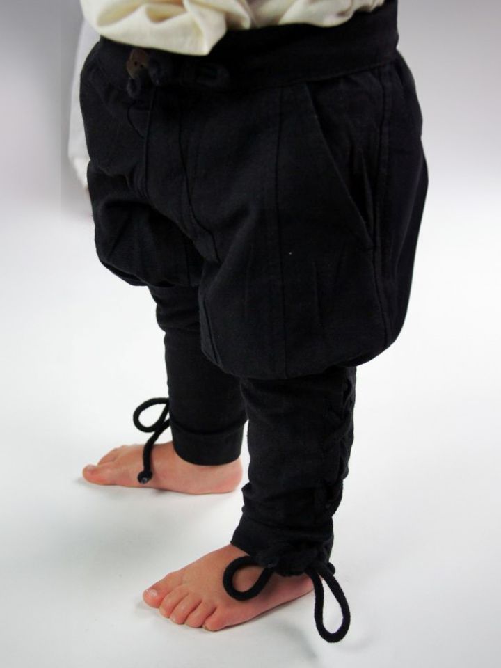 Pantalon médiéval enfant en noir