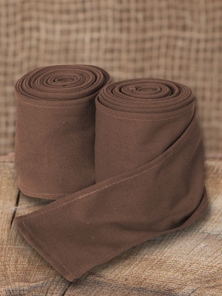 Bandes à enrouler en coton marron (370 cm)
