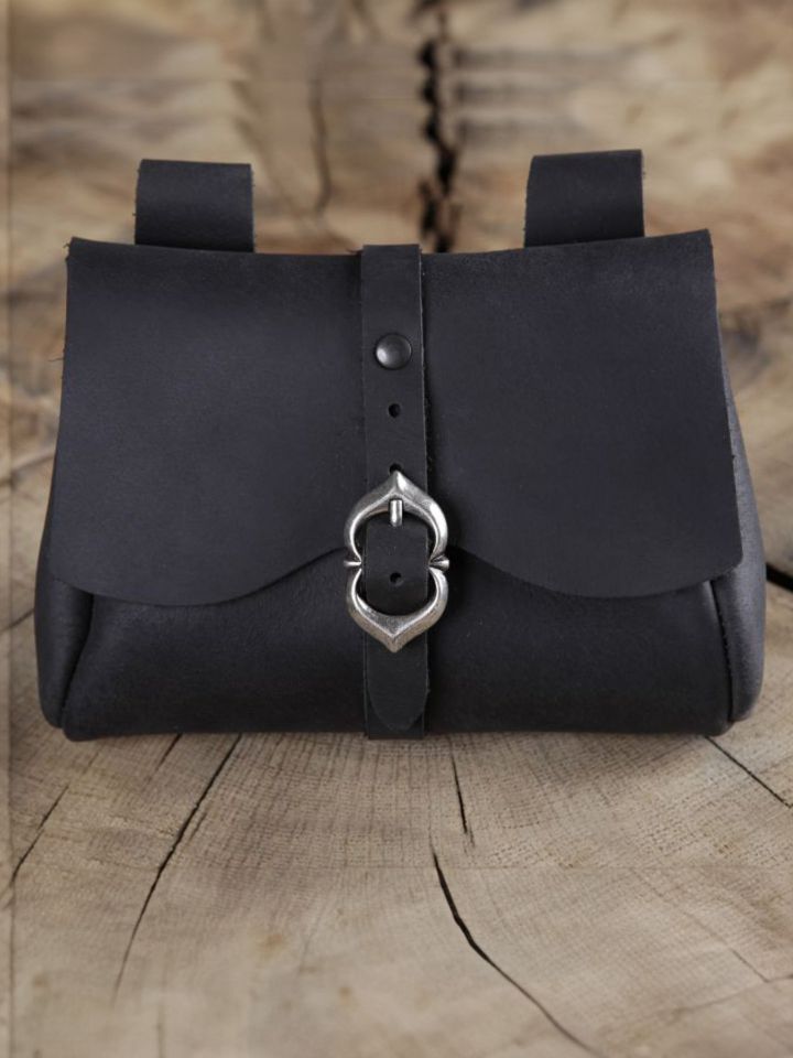 Sacoche de ceinture médiévale, noire