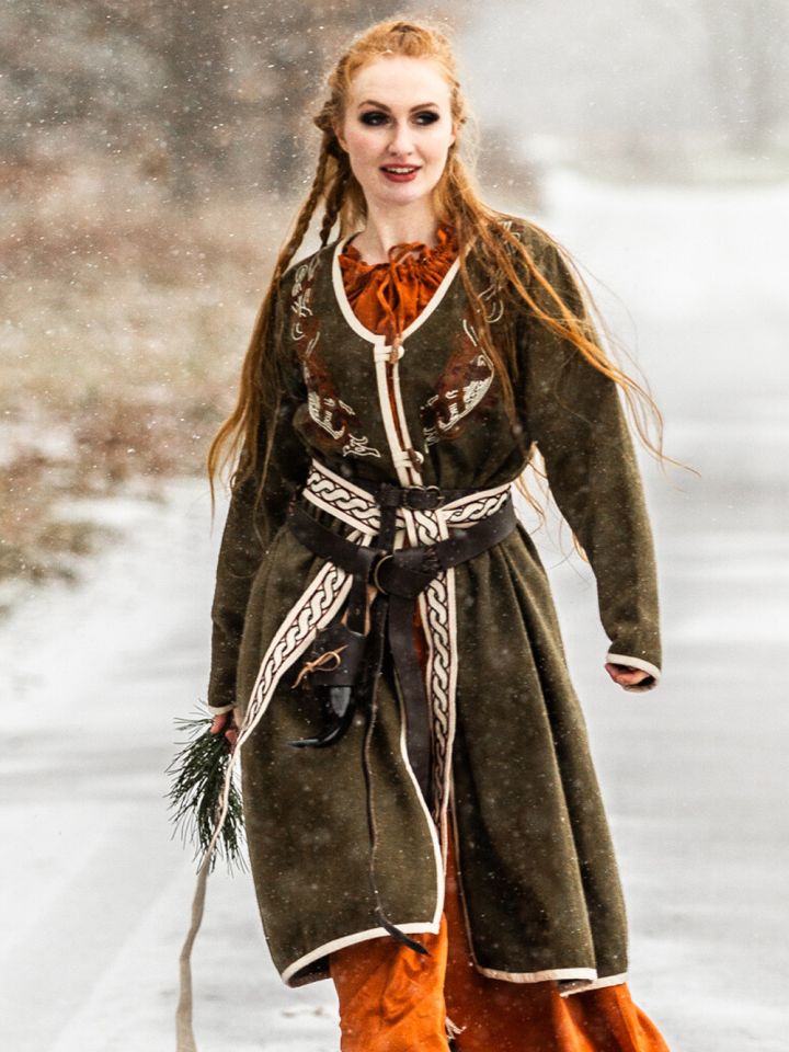 Manteau Viking Birka Skadi Olive
