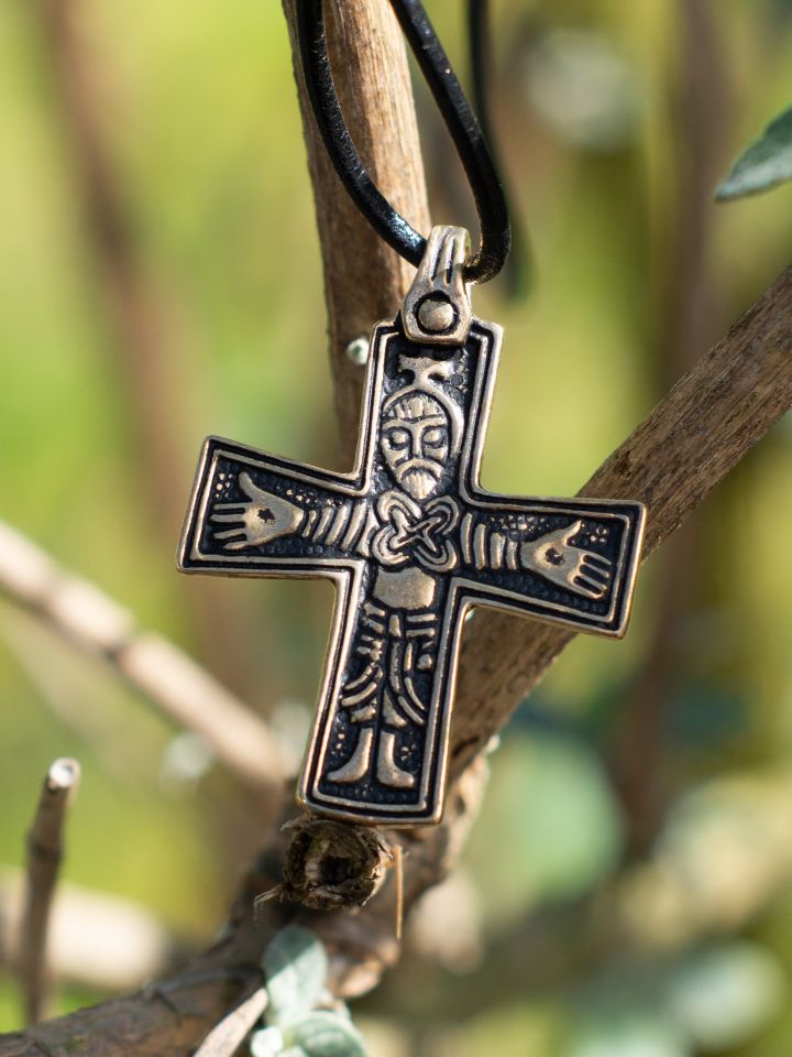 Pendentif croix viking - bronze