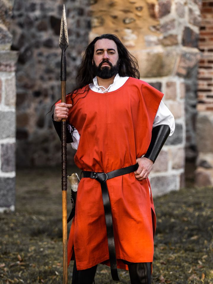 Tabard médiéval rouge orangé