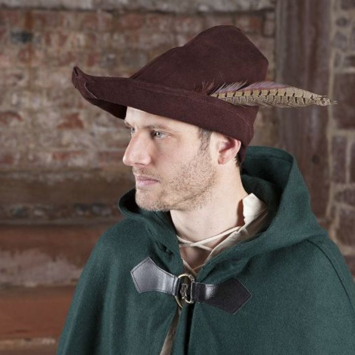 Chapeau de Robin des Bois en cuir marron