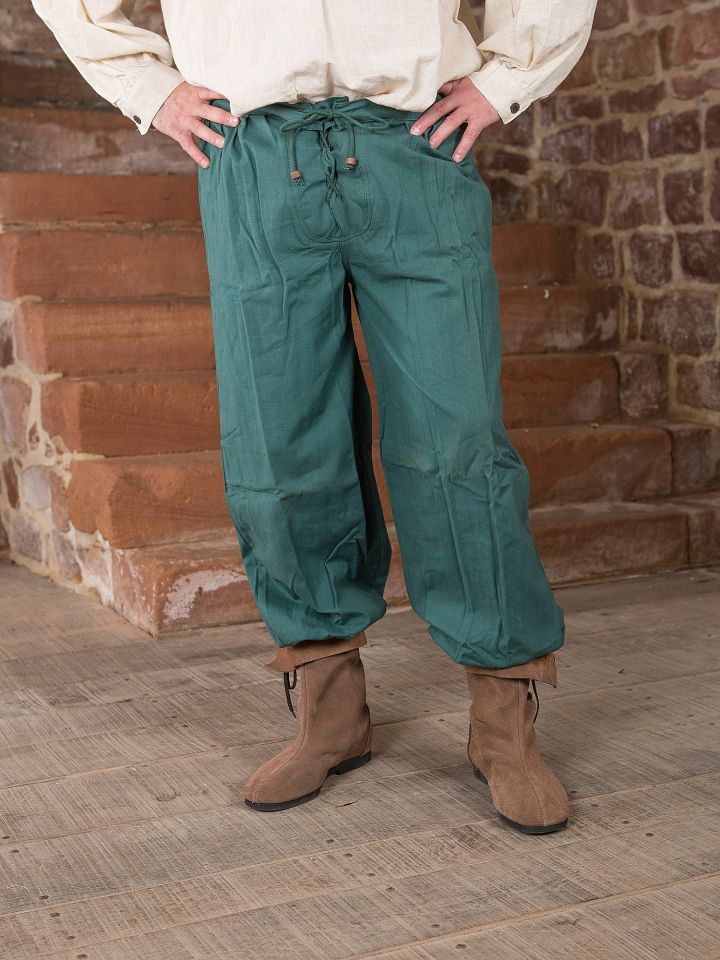 Pantalon médiéval en vert