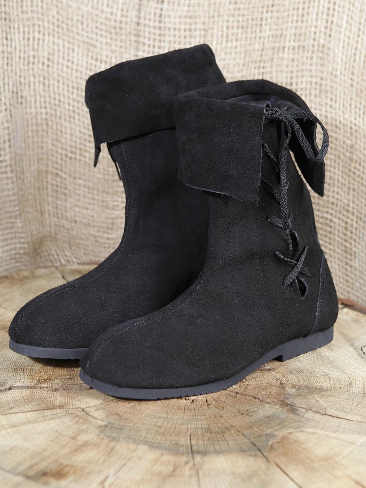 Bottines en daim, noires 46