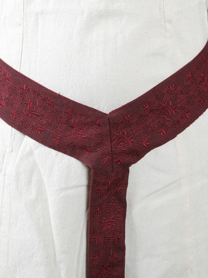 Ceinture brodée, rouge