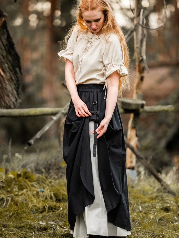 Jupe médiévale Elise noire XXL/XXXL