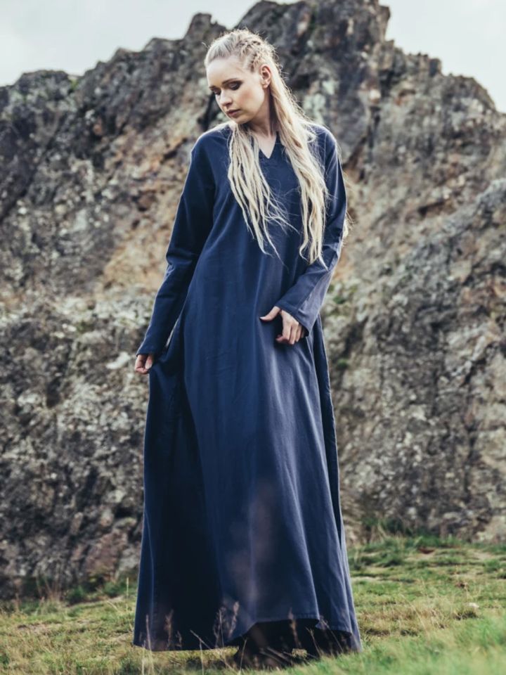 Robe viking Valdis, bleu nuit