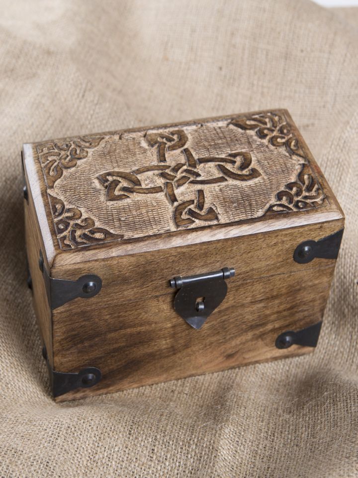 Coffret en bois motifs noeuds celtiques
