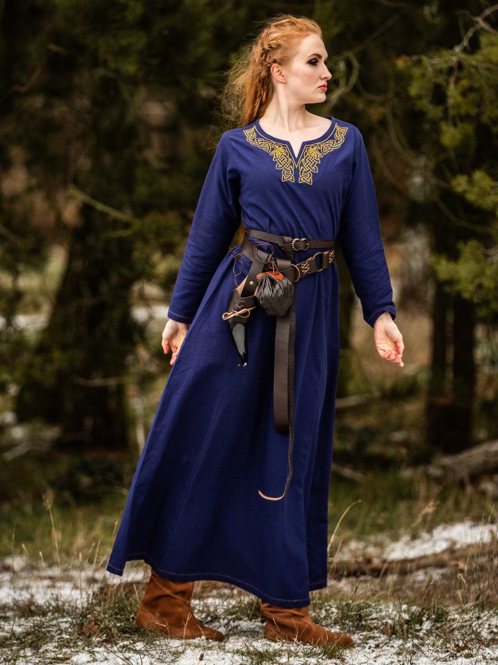 Robe viking Aslaug bleue